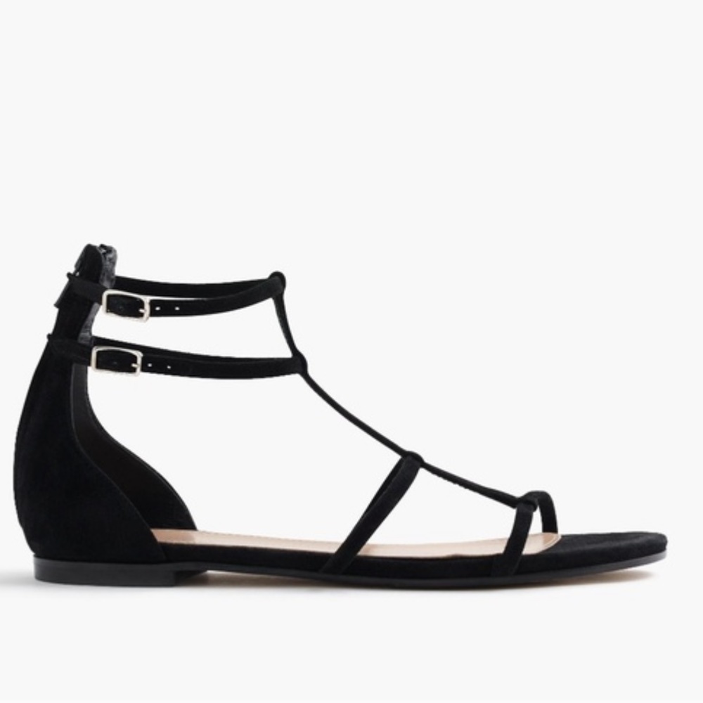 J. Crew Suede Skinny Strap Gladiator Sandals
